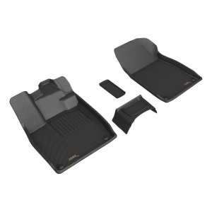 Volkswagen Id.4 Floor Mats - Front - 3D MAXpider - Kagu - Black - `21-`24